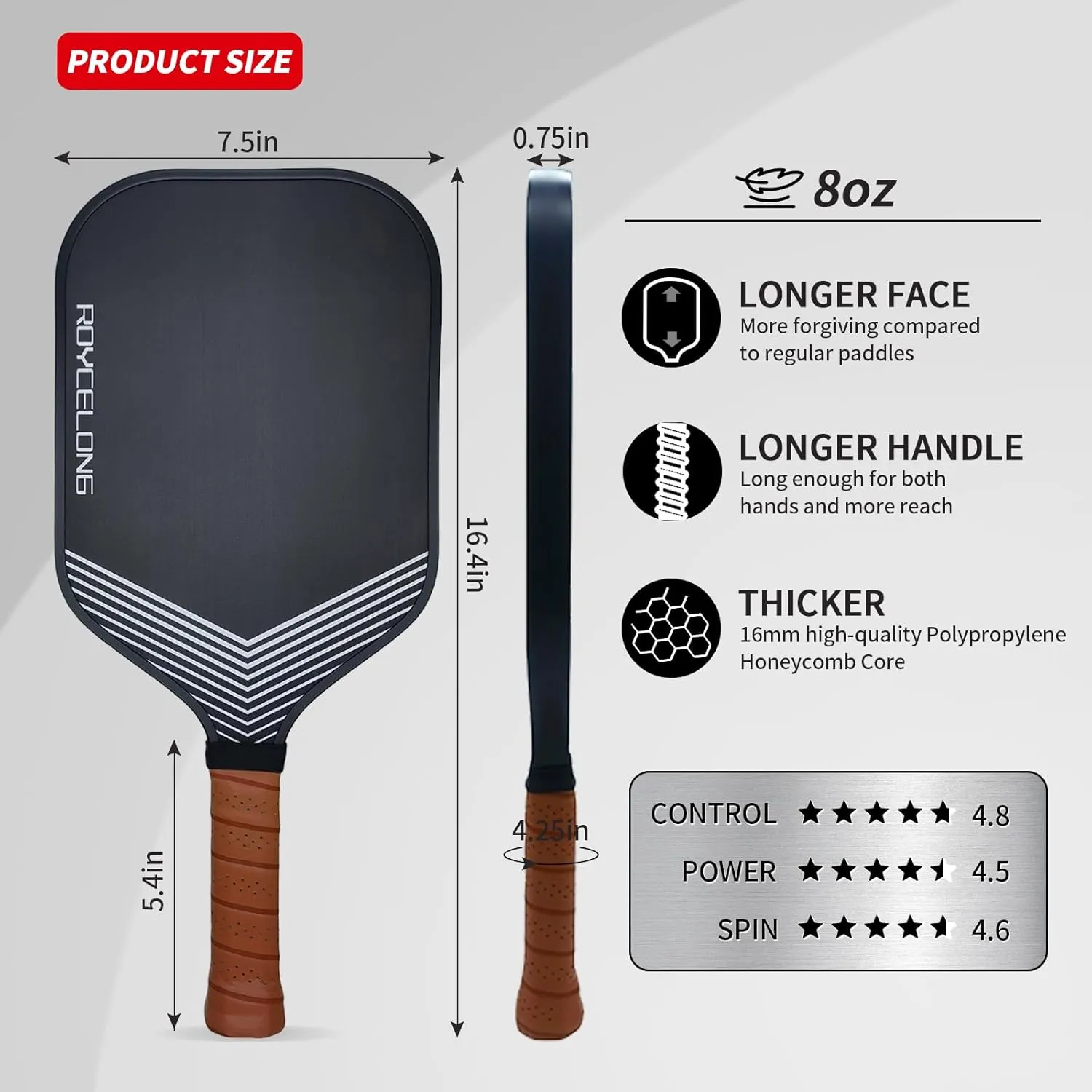 Pickleball Paddles Pickleball Rackets T700 Carbon Fiber Frosted Textured Surface 16mm Core for Beginners to Advanced Players Portable Bag USAPA Compliant Pickle Ball Paddle