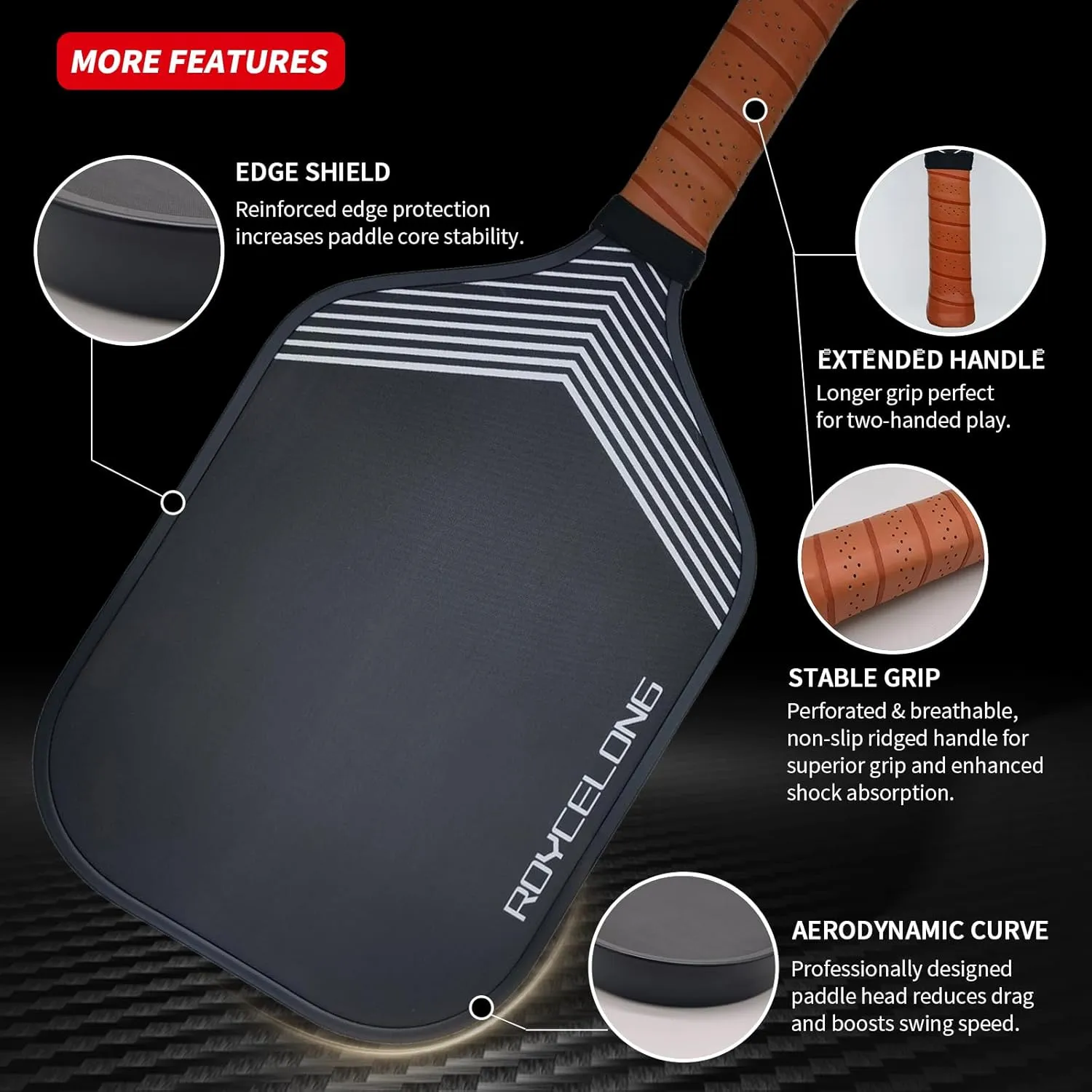 Pickleball Paddles Pickleball Rackets T700 Carbon Fiber Frosted Textured Surface 16mm Core for Beginners to Advanced Players Portable Bag USAPA Compliant Pickle Ball Paddle