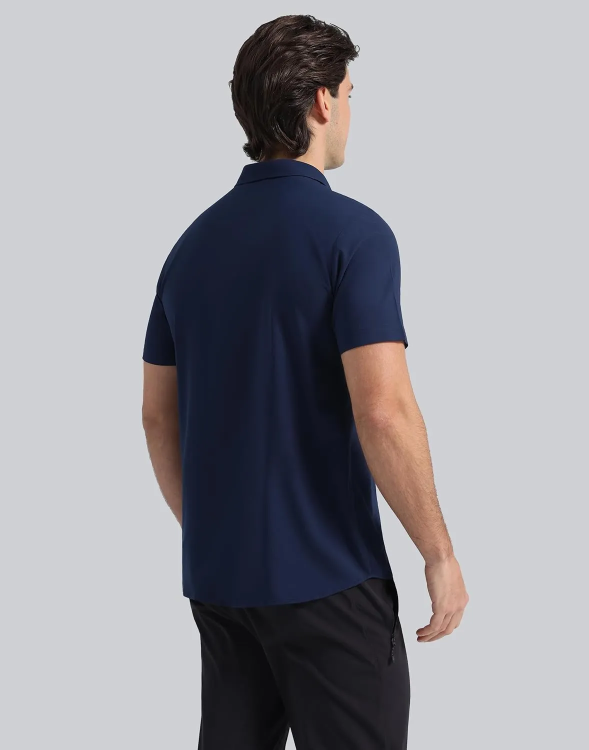 Pioneer Camp Men Fishing Shirts with Zipper Pocket UPF 50  Lightweight Casual Short Sleeve Button Down Shirts for Men Hiking