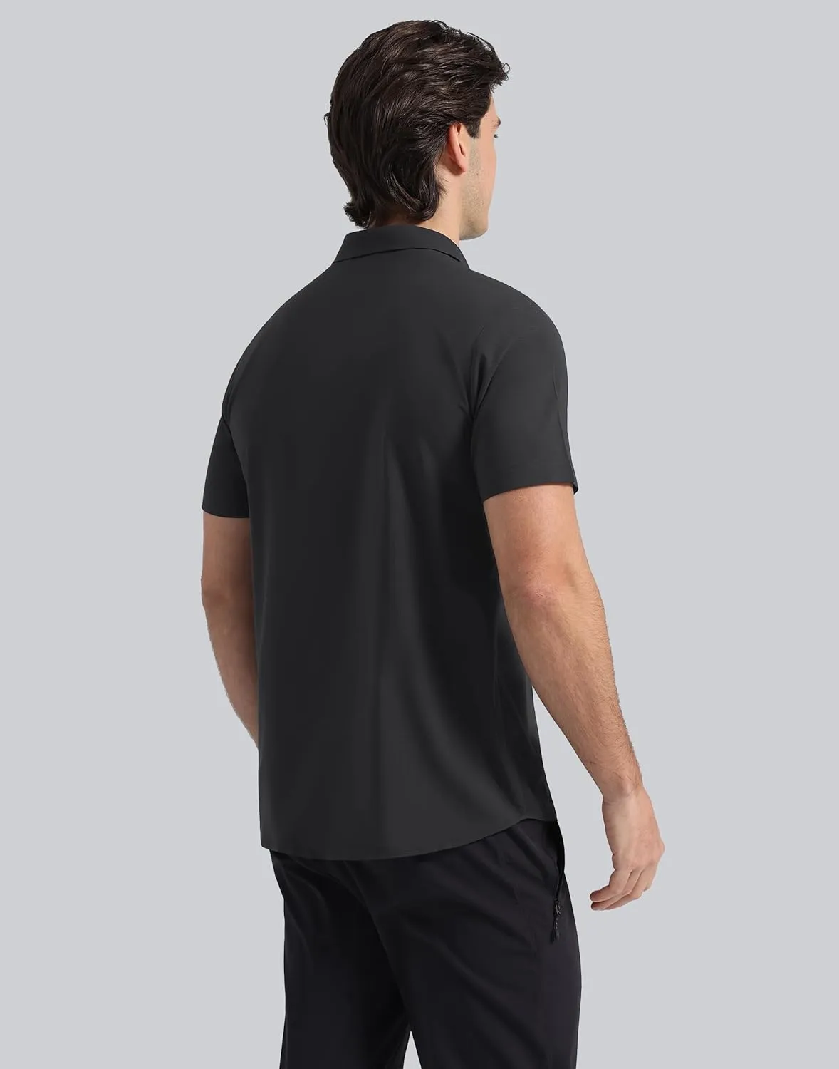 Pioneer Camp Men Fishing Shirts with Zipper Pocket UPF 50  Lightweight Casual Short Sleeve Button Down Shirts for Men Hiking
