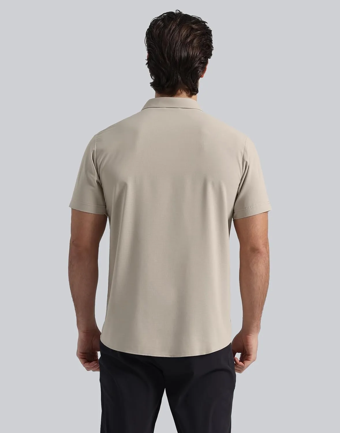 Pioneer Camp Men Fishing Shirts with Zipper Pocket UPF 50  Lightweight Casual Short Sleeve Button Down Shirts for Men Hiking