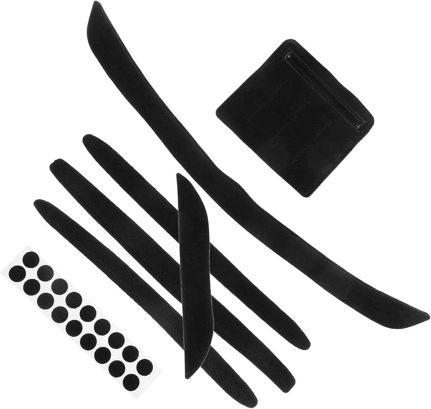 POPETPOP 7pcs Helmet Lining Kit Sweat Absorbing Foam Pads for Bicycles Lightweight Protective Inner Cushion for Mountain and Road Bikes Easy to Clean and Detachable Liner Black