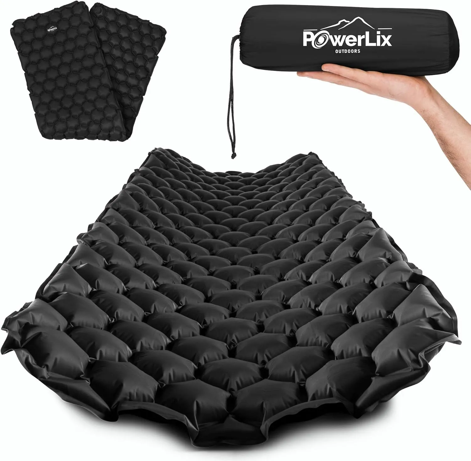 POWERLIX Ultralight Sleeping Pad for Camping with Inflating Bag Compact Lightweight Camping Mat, Outdoor Backpacking Hiking Traveling Airpad Camping Air Mattress Sleeping Mat