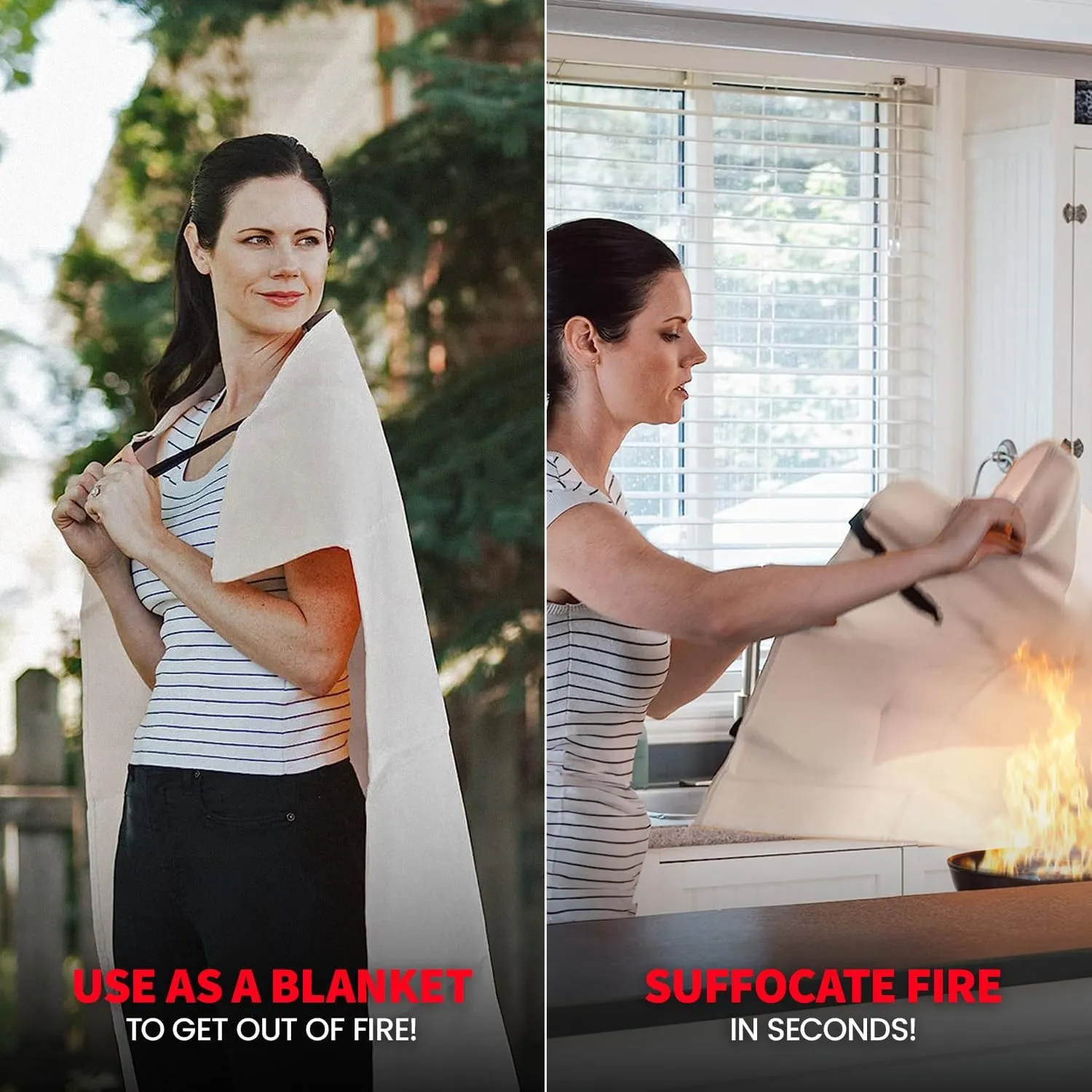 Prepared Hero Emergency Blanket - 1 Pack - Fiberglass Fire Suppression Blanket for Kitchen, Home 39 x 39