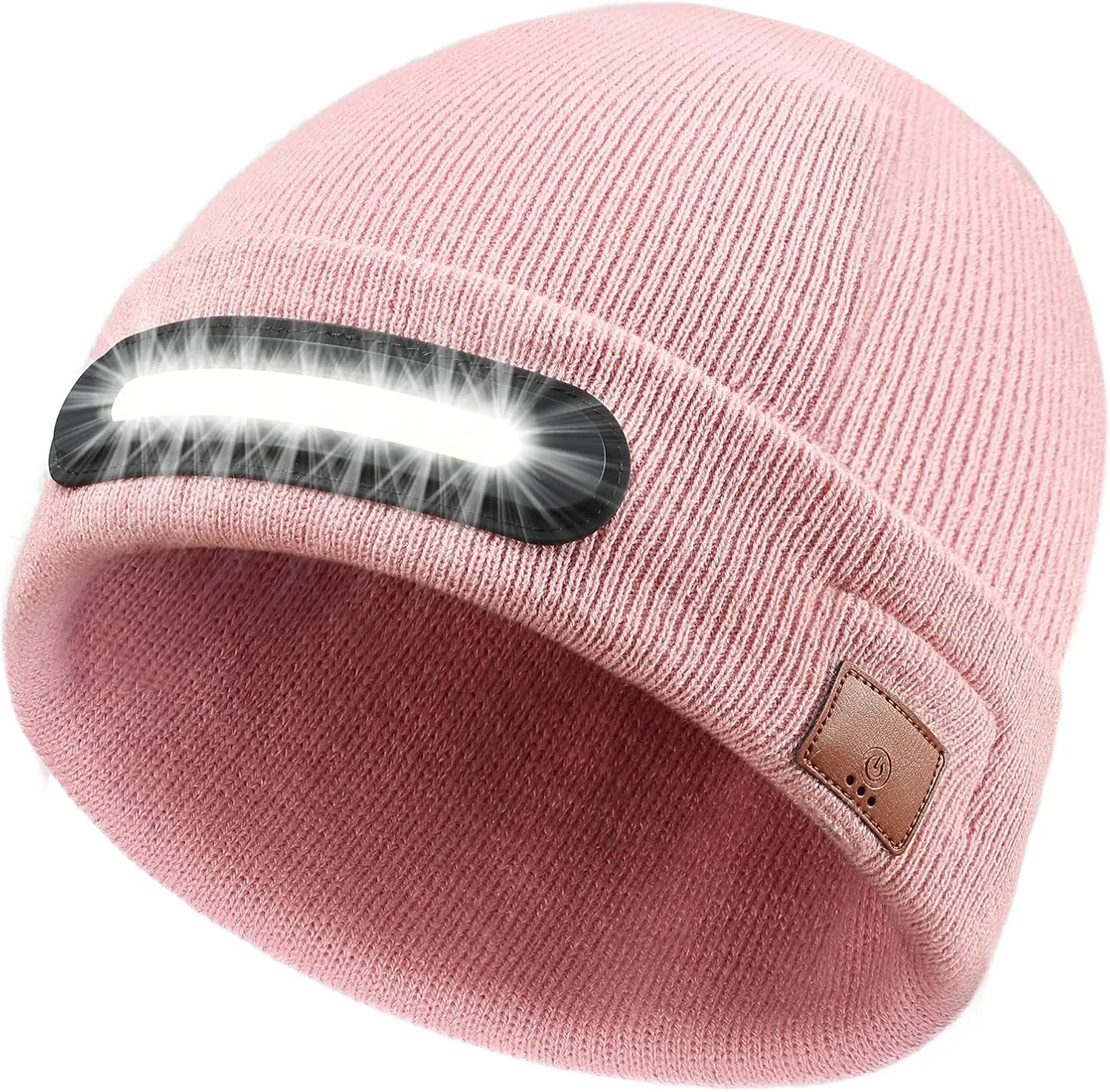 RANCOVY LED Beanie with Light, Unisex USB Rechargeable Headlamp Beanie Flashlight Beanie Hat for Men Women