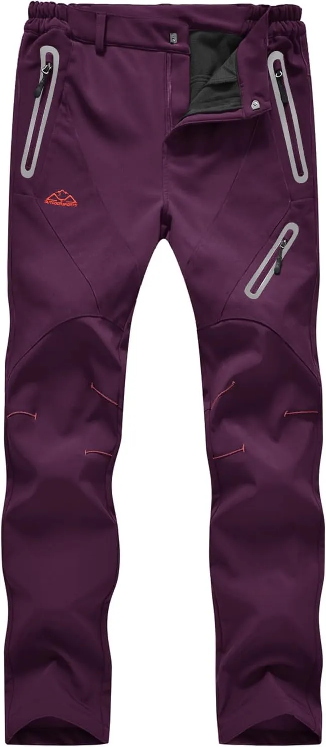 Rdruko Women's Snow Pants Waterproof Insulated Fleece Thermal Ski Hiking Snowboard Pants