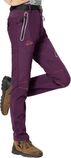 Rdruko Women's Snow Pants Waterproof Insulated Fleece Thermal Ski Hiking Snowboard Pants