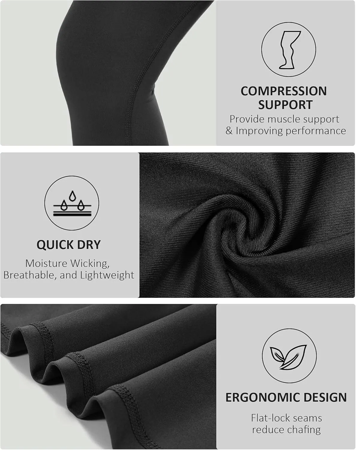 Roadbox Boys Compression Pants Youth Quick Dry Spandex Tights Leggings for Running Football Basketball