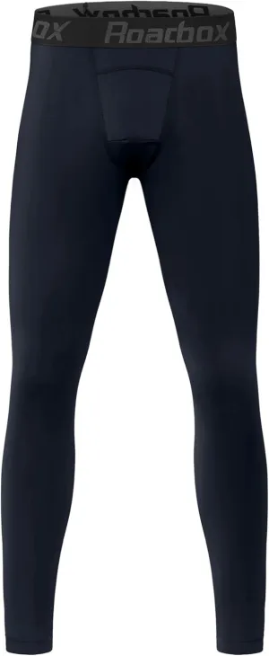 Roadbox Boys Compression Pants Youth Quick Dry Spandex Tights Leggings for Running Football Basketball