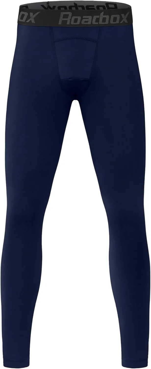 Roadbox Boys Compression Pants Youth Quick Dry Spandex Tights Leggings for Running Football Basketball