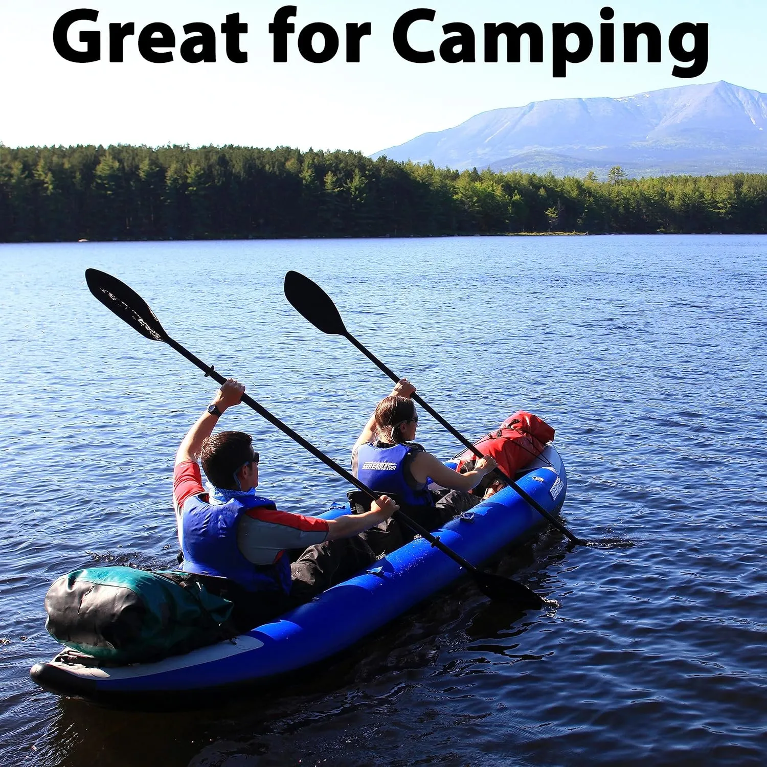 Sea Eagle 420X Explorer Inflatable Kayak- Fishing, Touring, Camping, Exploring &White Watering-Self Bailing, Removable Skeg, Drop Stitch Floor