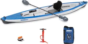 Sea Eagle RazorLite Inflatable Kayak - Lightweight, Drop Stitch, High Speed Touring Kayak - Solo or Tandem - Tall Back Seat(s), Paddle(s), Backpack, Skeg and Pump