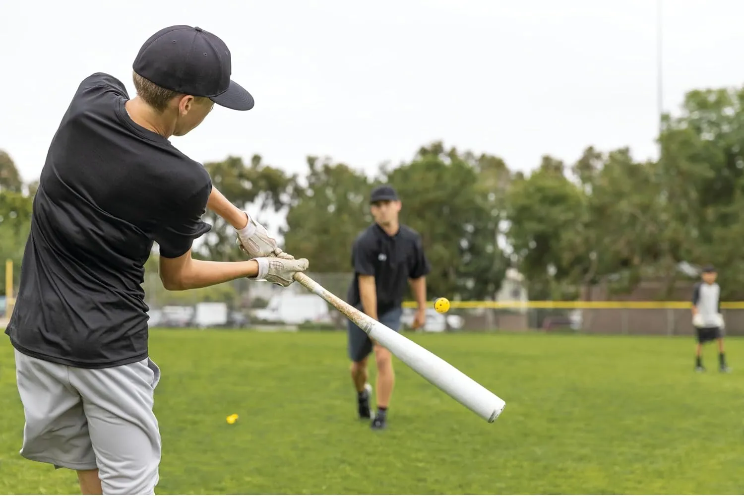 SKLZ Premium Impact Limited-Flight Training Baseballs, Perfect for Adding Power to Swing, Use Indoors Or Outdoors for Practice and Drills, Baseball, Softball, and Mini Balls, Yellow/Black