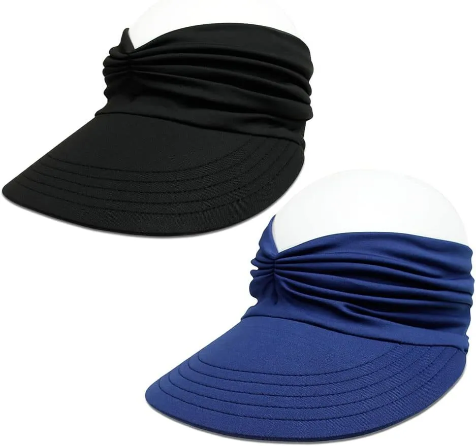 Sun Hat Women Sun Beach Visor Cap UV Protection with Wide Brim for Sports Beach Golf Hiking
