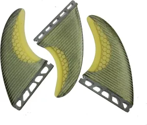 Surf SUP Fin Surf Fins 3 Pcs G5 Honeycomb Fiberglass Tail Surfboard Thrusters Rudder for Longboard Surfboard Paddleboard (2 )