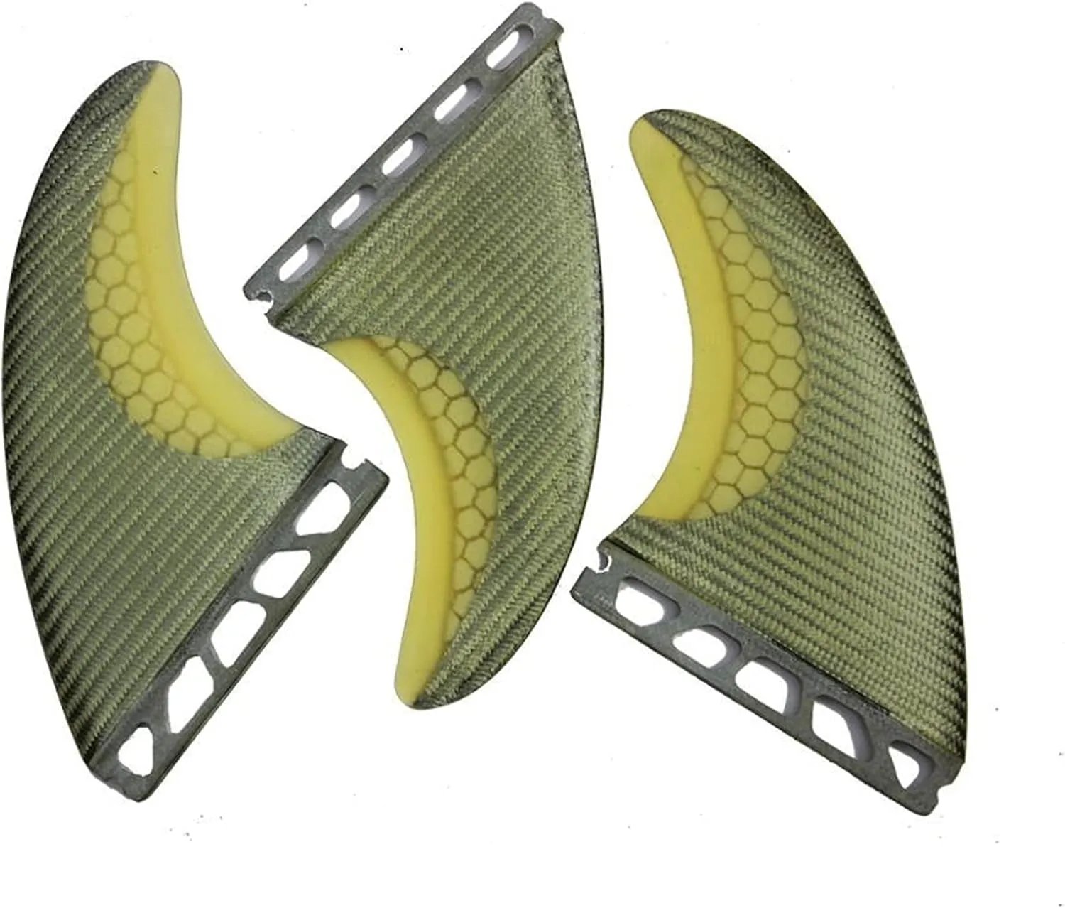 Surf SUP Fin Surf Fins 3 Pcs G5 Honeycomb Fiberglass Tail Surfboard Thrusters Rudder for Longboard Surfboard Paddleboard (2 )