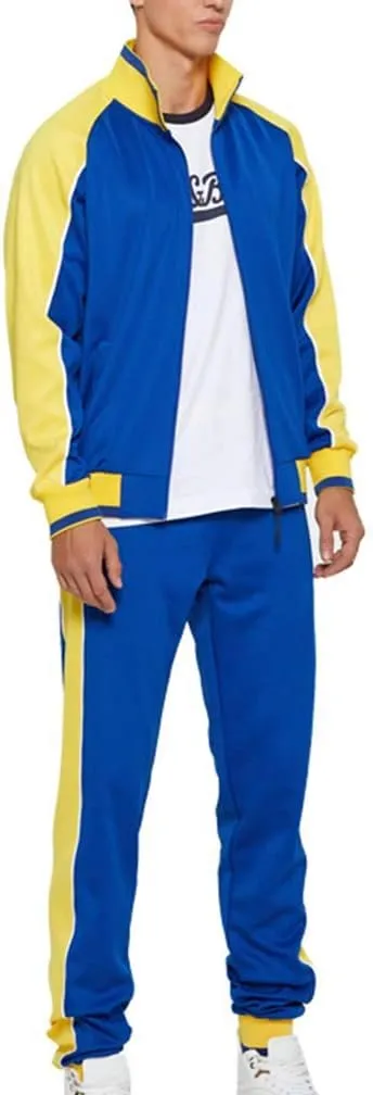 Tebreux Men's Tracksuits 2 Piece Outfit Jogging Suits Set Casual Long Sleeve Sports Sweatsuits