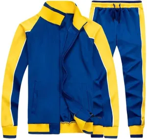 Tebreux Men's Tracksuits 2 Piece Outfit Jogging Suits Set Casual Long Sleeve Sports Sweatsuits