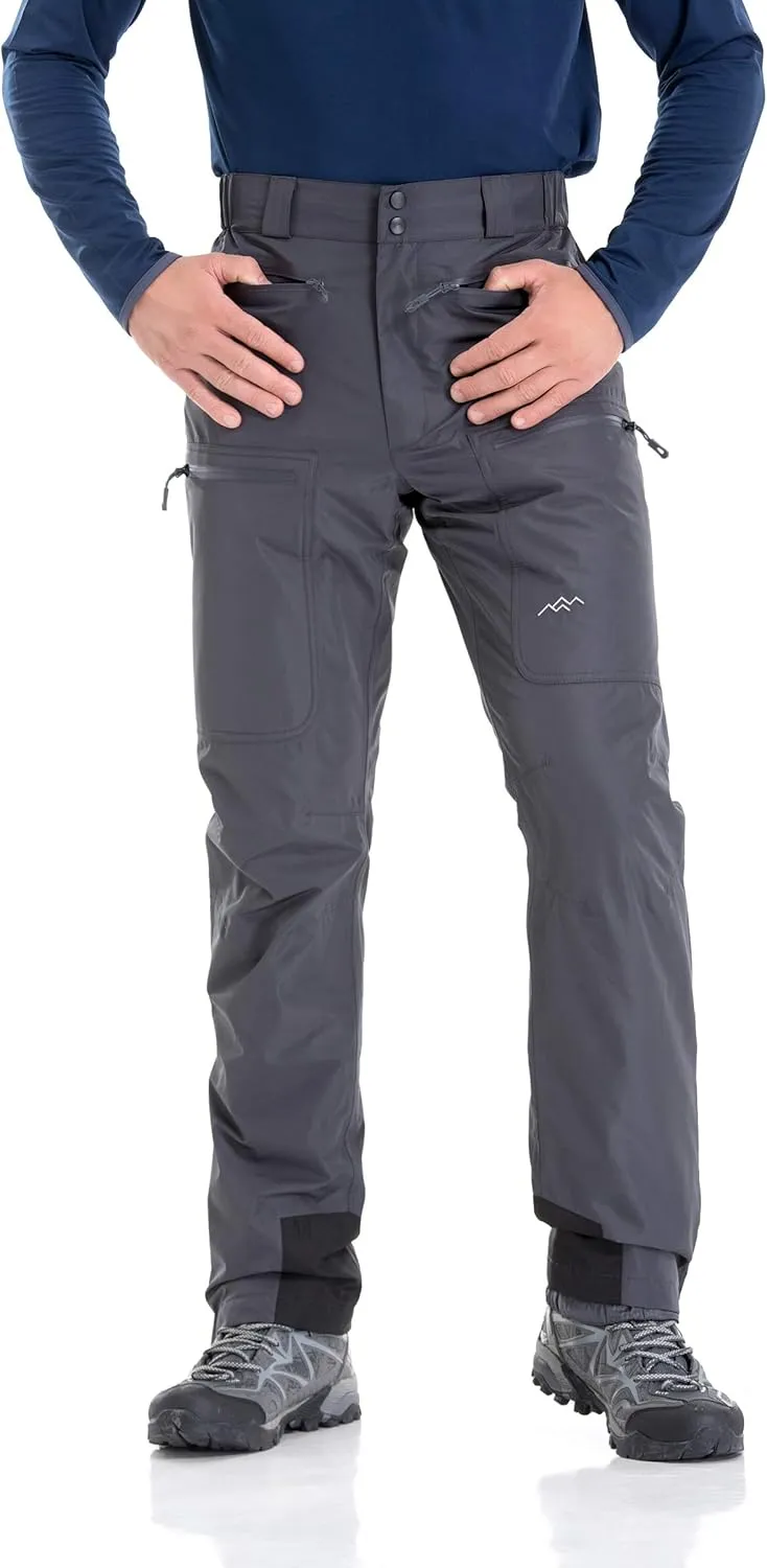 TRAILSIDE SUPPLY CO. Mens-Ski-Snow-Snowboard-Pants, Wind/Waterproof, Insulated