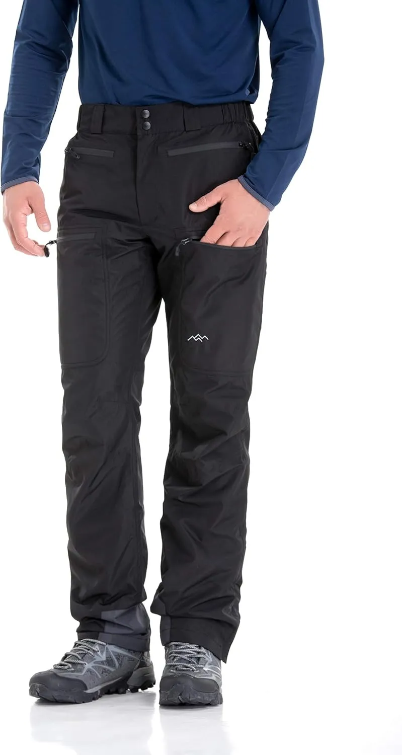 TRAILSIDE SUPPLY CO. Mens-Ski-Snow-Snowboard-Pants, Wind/Waterproof, Insulated