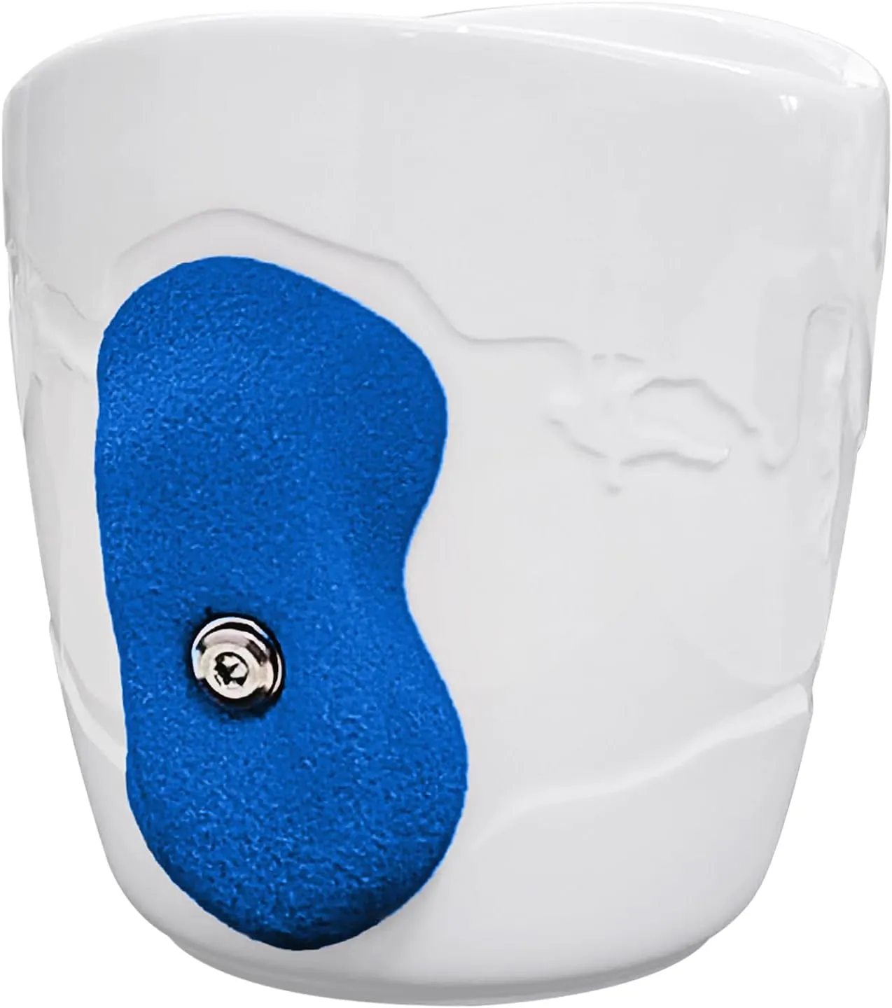 TWO STONES Rock Climbing Coffee Mug for Rock Climber as Rock Climbing Gift for Climbers (White   Blue)