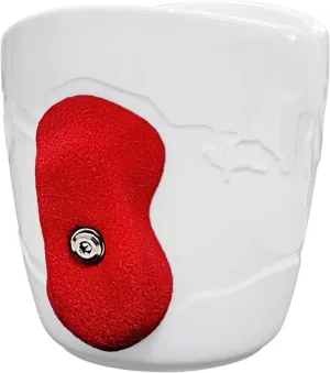 TWO STONES Rock Climbing Coffee Mug for Rock Climber as Rock Climbing Gift for Climbers (White   Red)
