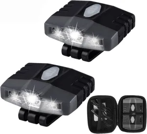 Ultra Bright Mini Hands Free Cree LED Clip on Cap Light - Rechargeable Waterproof Hat Light Flashlight Portable Headlamp for Fishing Camping Hand Work Baseball Caps