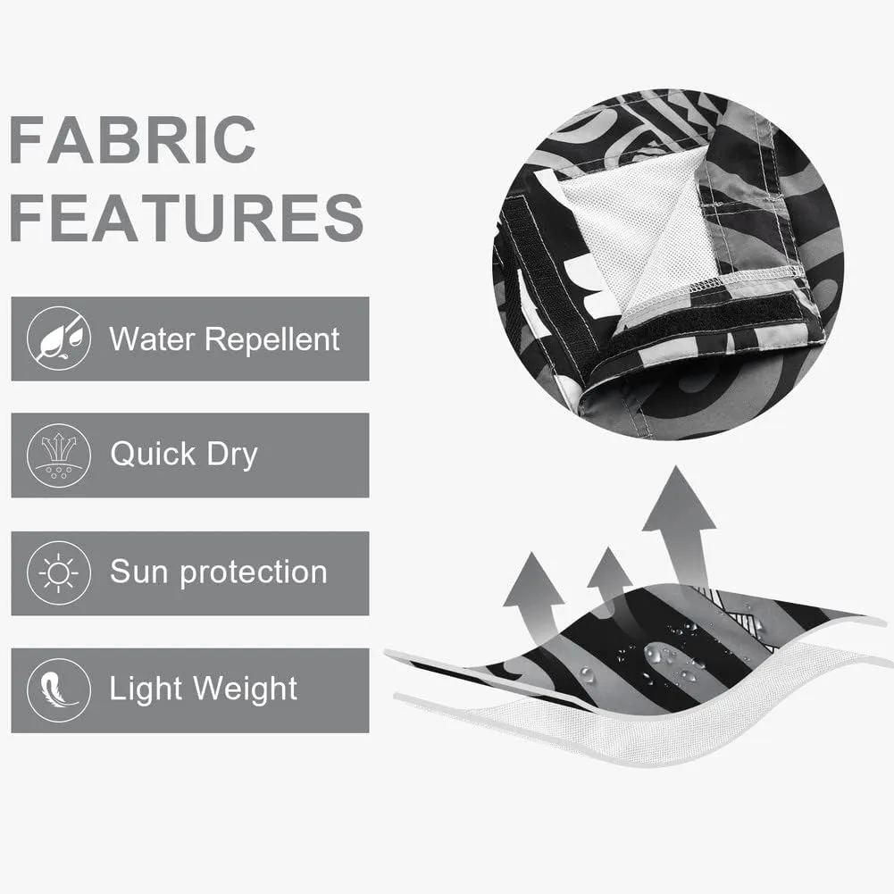 unitop Men's Swim Trunks Beachwear Quick Dry Hawaiian Printed