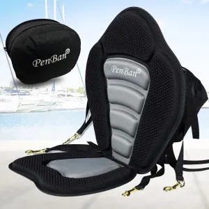 Universal Deluxe Kayak Seat Cushion with Storage Bag for Kayak,Padded Boat,SUP,Canoe,Fishing Boat,Seats with 4 Adjustable Straps