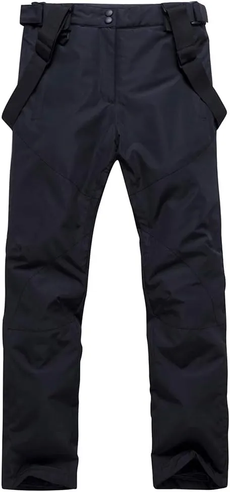 YEEFINE Men's Waterproof Snow Ski Pants Insulated Warm Winter Outdoor Snowboard Bibs with Suspenders